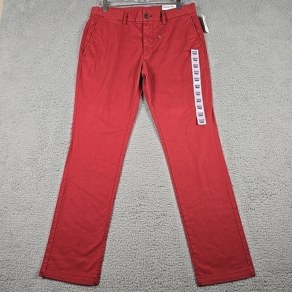 Old Navy Ultimate Slim Built In Flex Red Women's Pants Size 32 X 30